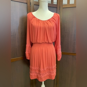 Chelsea & Violet Boho Light Red Dress Women’s Large‎